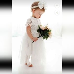 White Flower girl dress 4T NWT